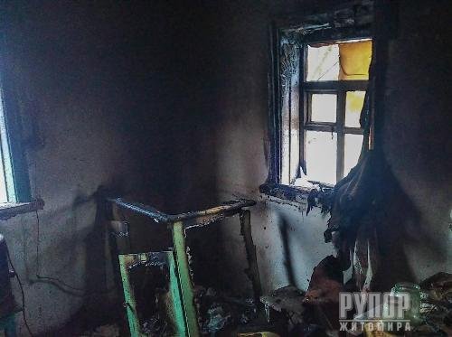 На Житомирщині під час ліквідації пожежі в будинку виявлено тіло чоловіка