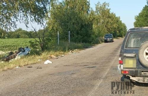 В Житомирській області під час ДТП перекинувся автомобіль